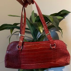 Vintage Bisou Bisou Red Crocodile handbag